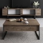 Hanah Home Soporte para TV Luxe - Nogal y Negro